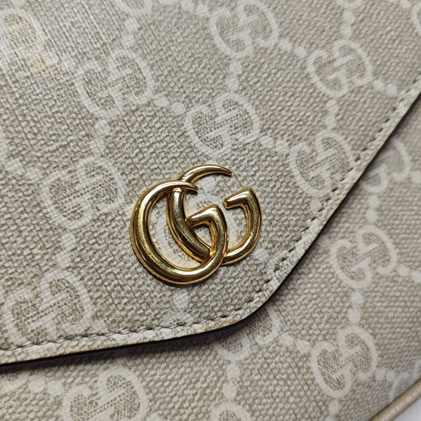 Ophidia Small Monogram Coated Canvas Beige