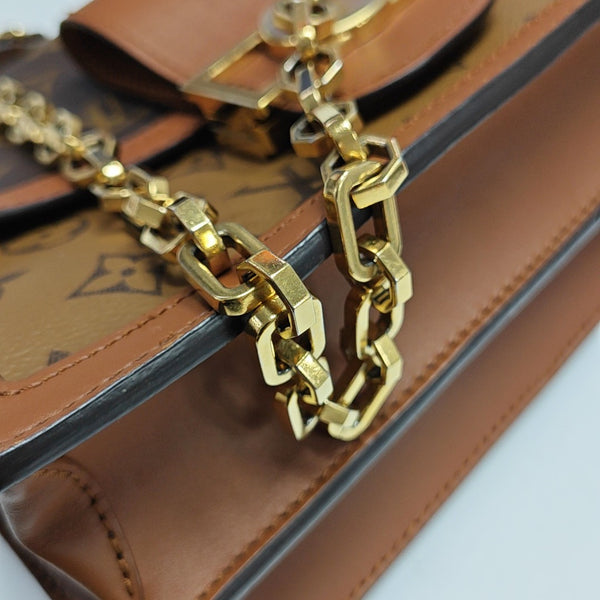 DAUPHINE MM Monogram Coated Canvas Brown