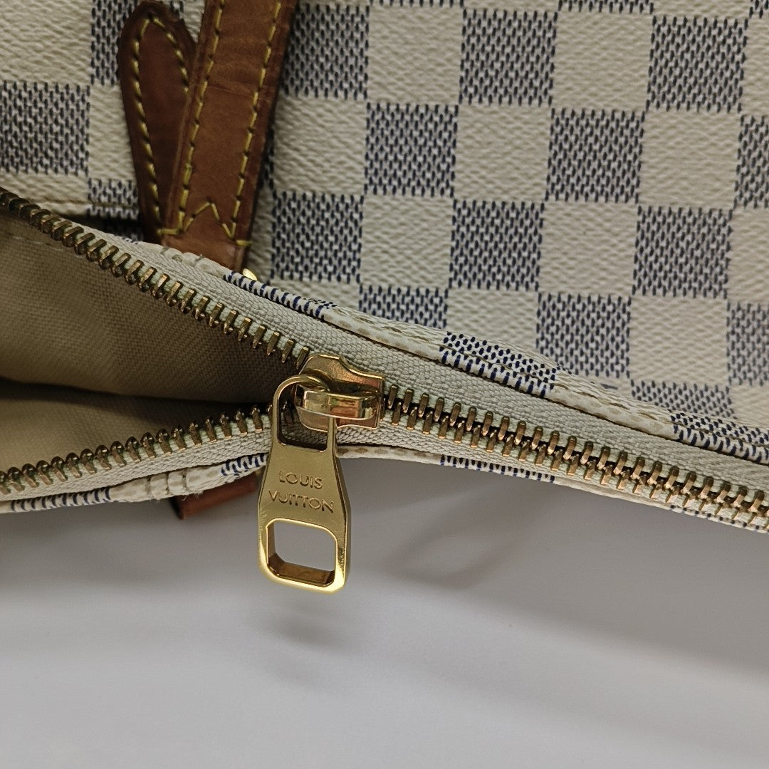 TOTALLY Damier Azur Coated Canvas White