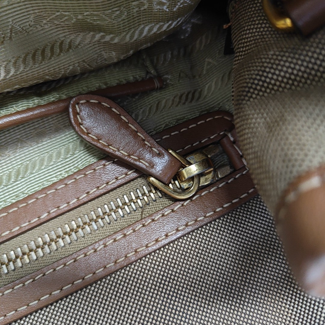 Fabric Tote Bag Brown