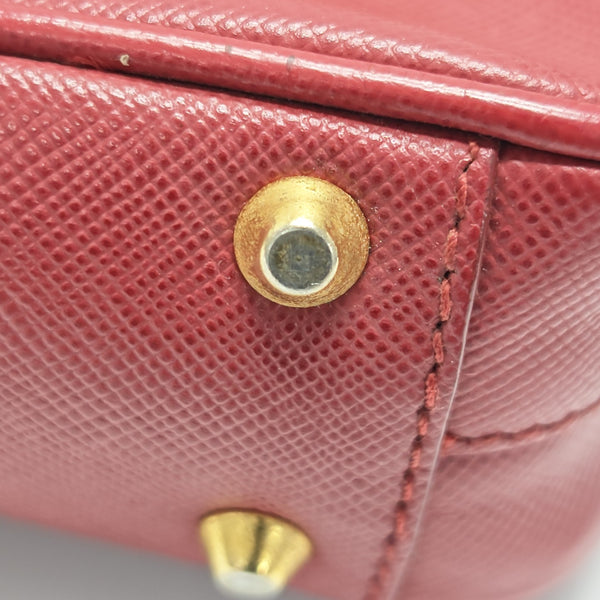 Saffiano Calfskin Shoulder Bag Red
