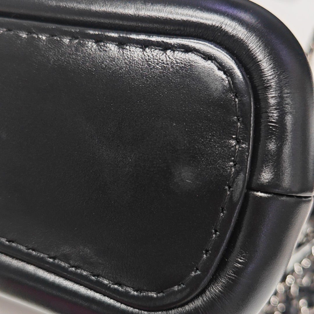 GABRIELLE Small Quilted Calfskin Black