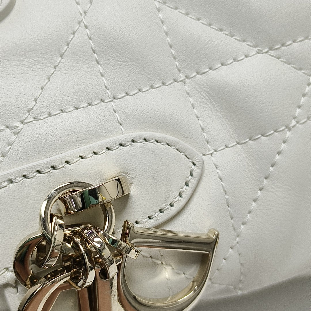 Toujours Nano Cannage Calfskin White