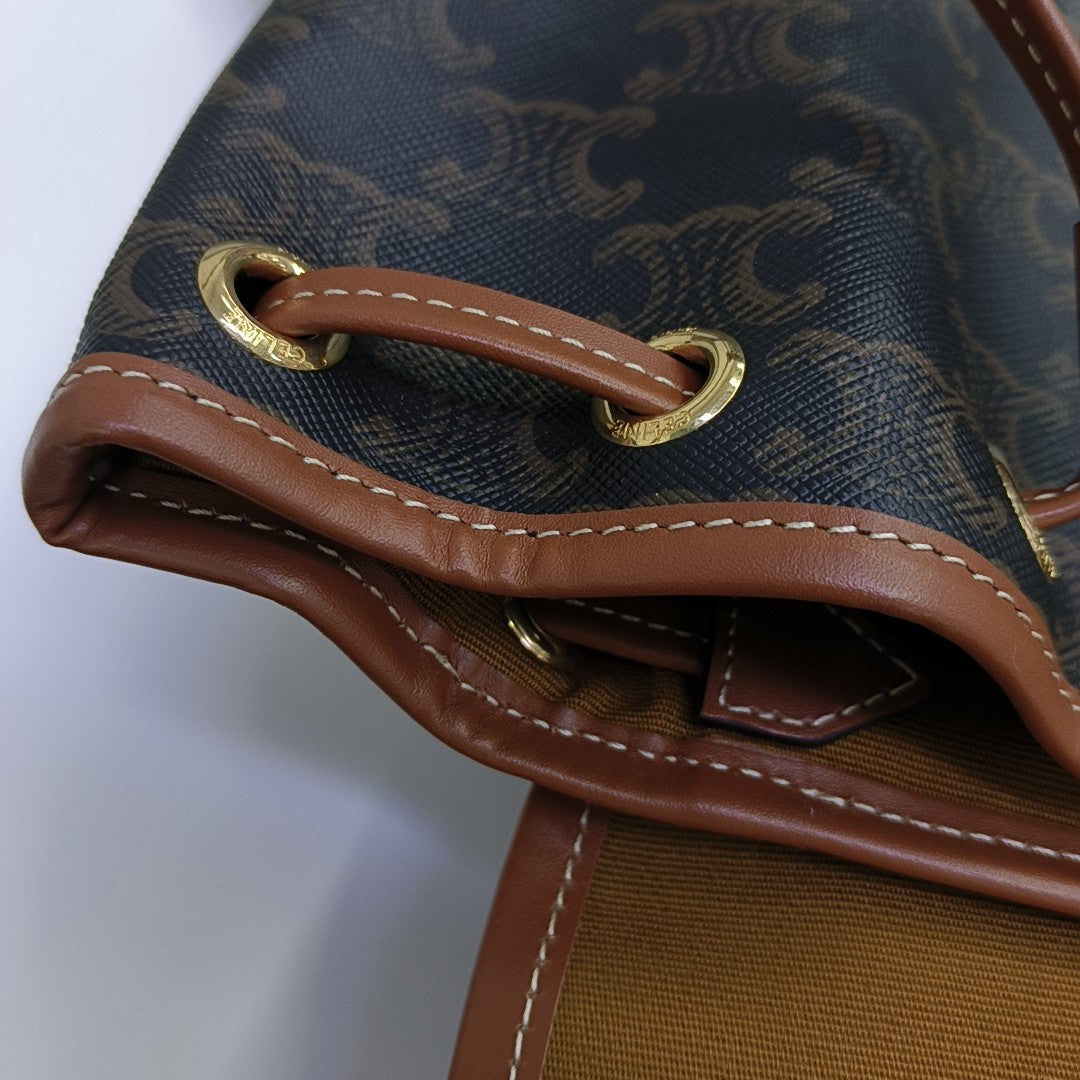 TRIOMPHE Mini Coated Canvas Brown