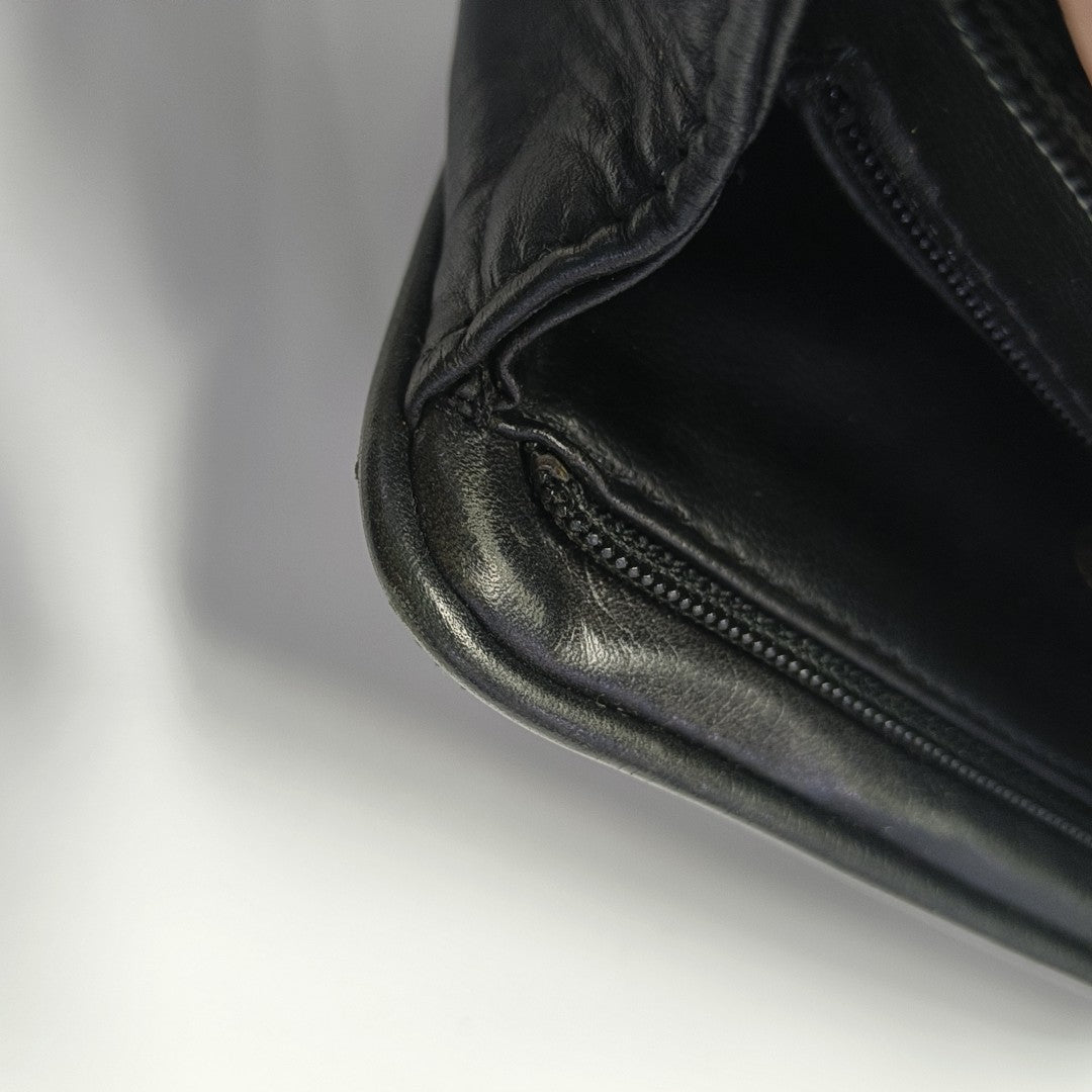 Quilted Calfskin Clutch Black