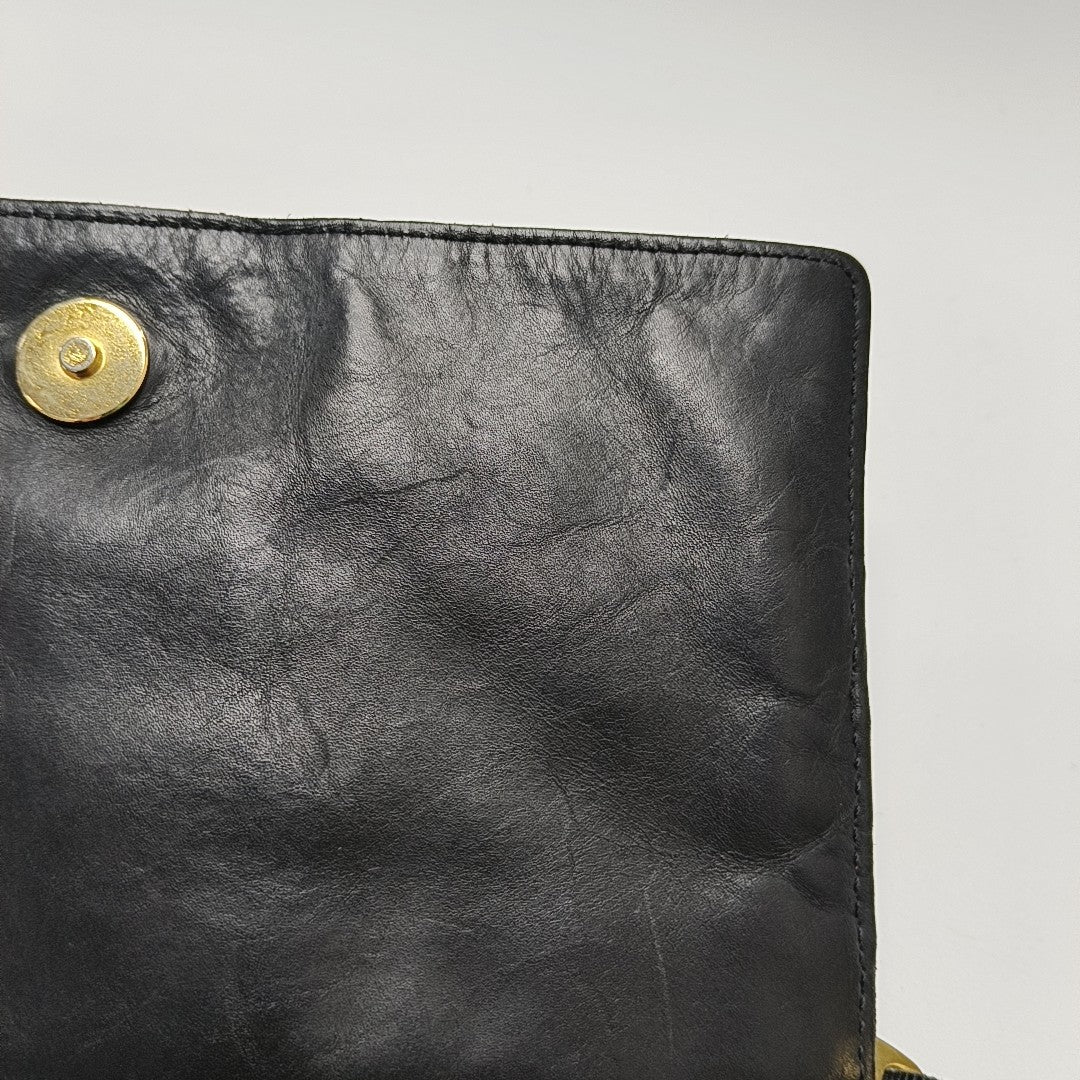 Fabric Shoulder Bag Black