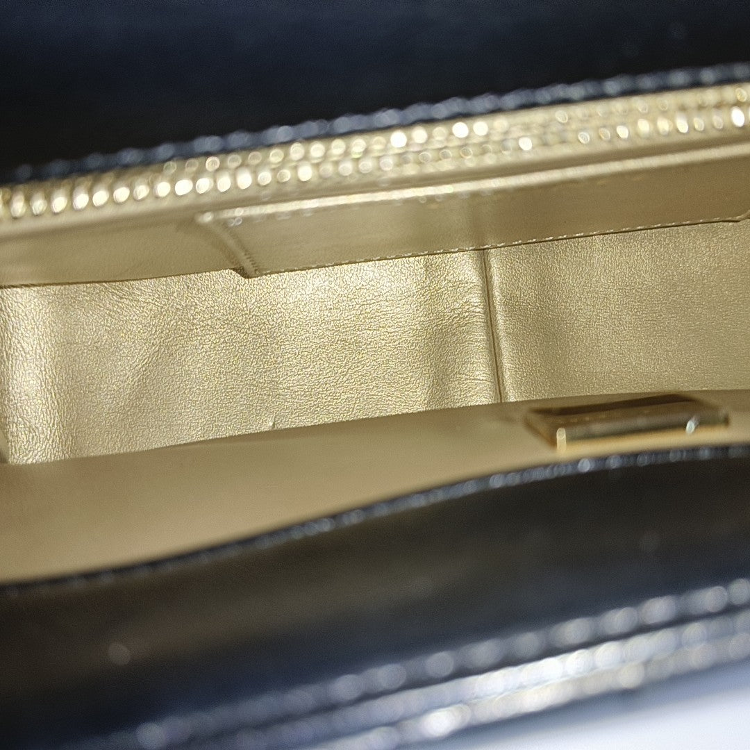 Quilted Lambskin Shoulder Bag Small Black