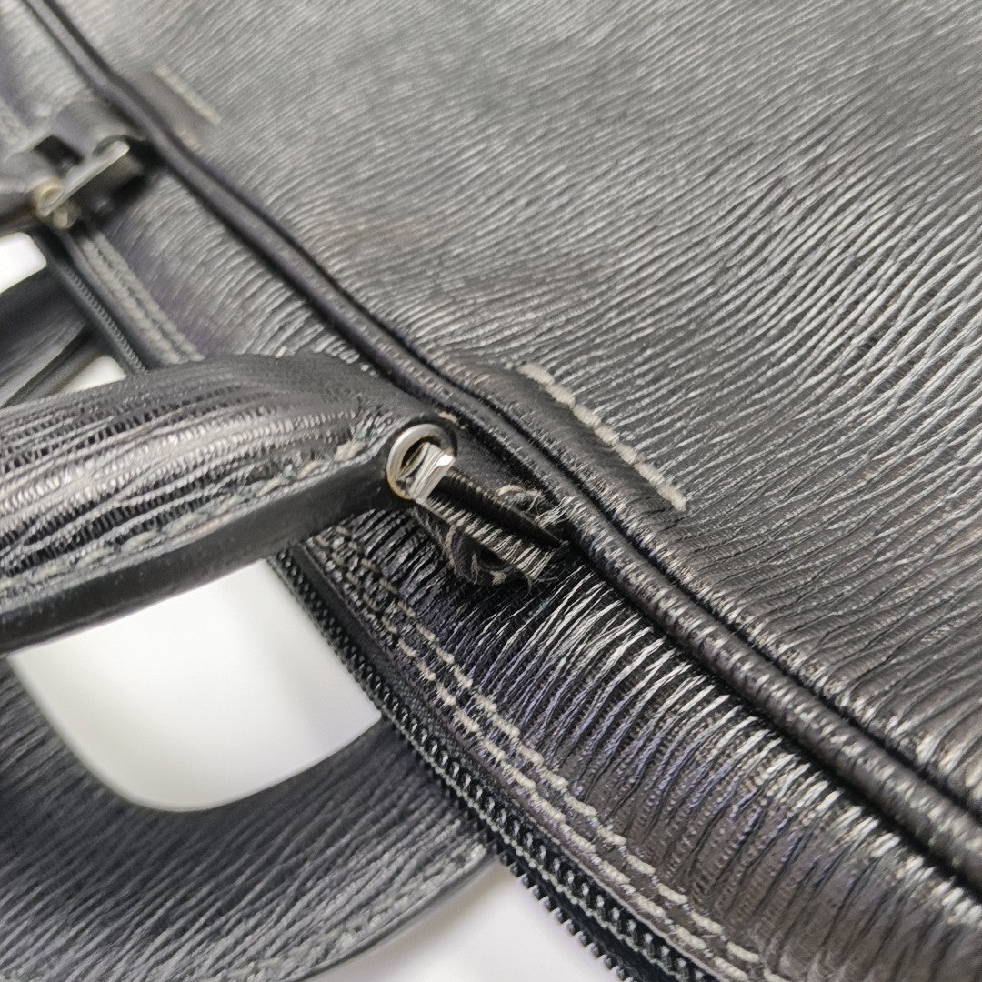 Calfskin Top Handle Bag Black