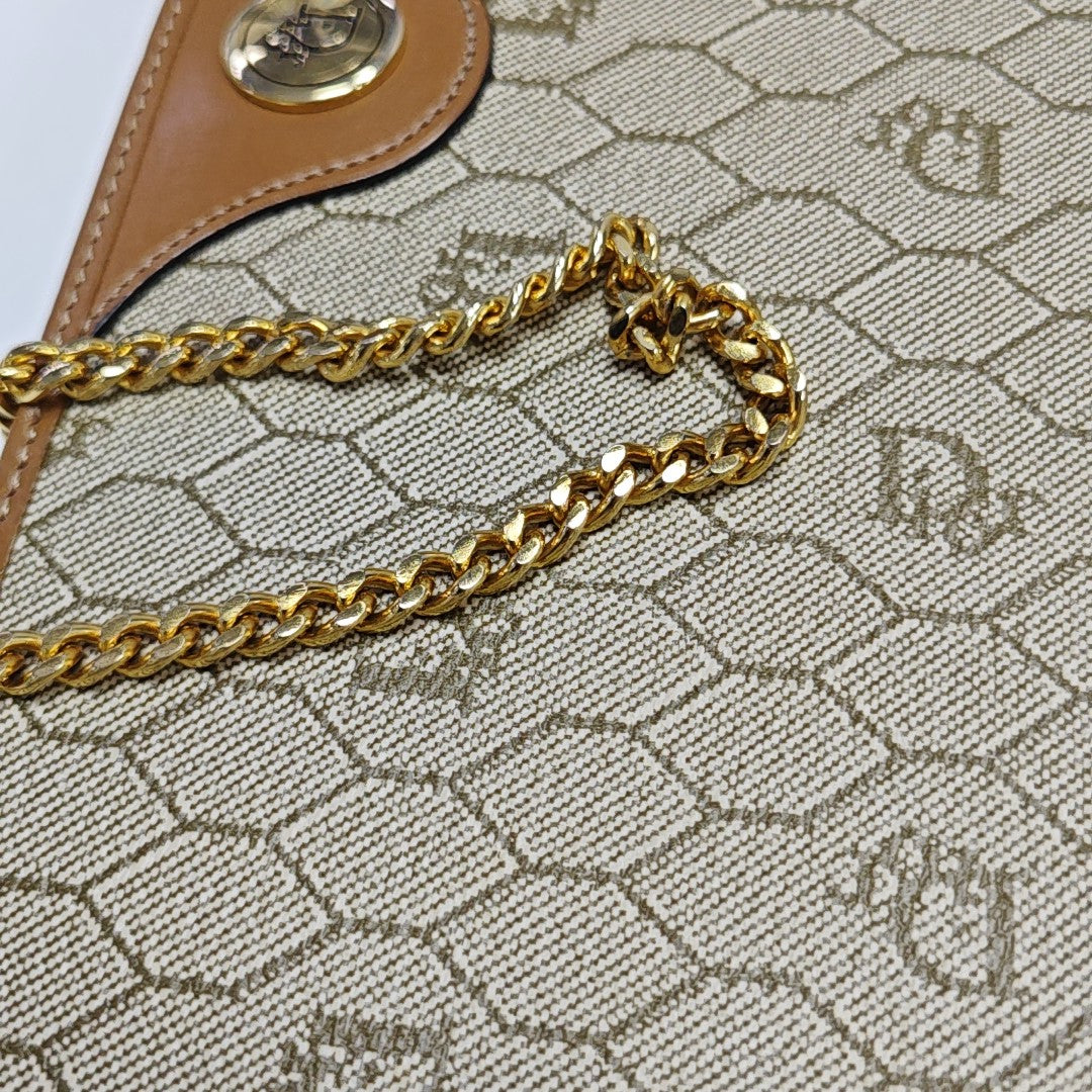 Vintage Honeycomb Coated Canvas Brown
