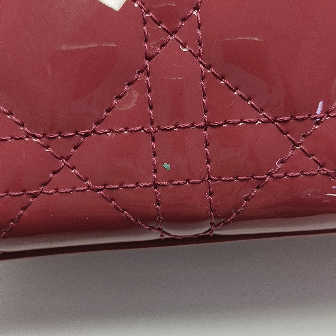 Lady Dior Mini Cannage Patent Leather Pink