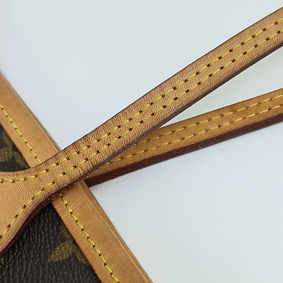 NEVERFULL MM Monogram Coated Canvas Brown