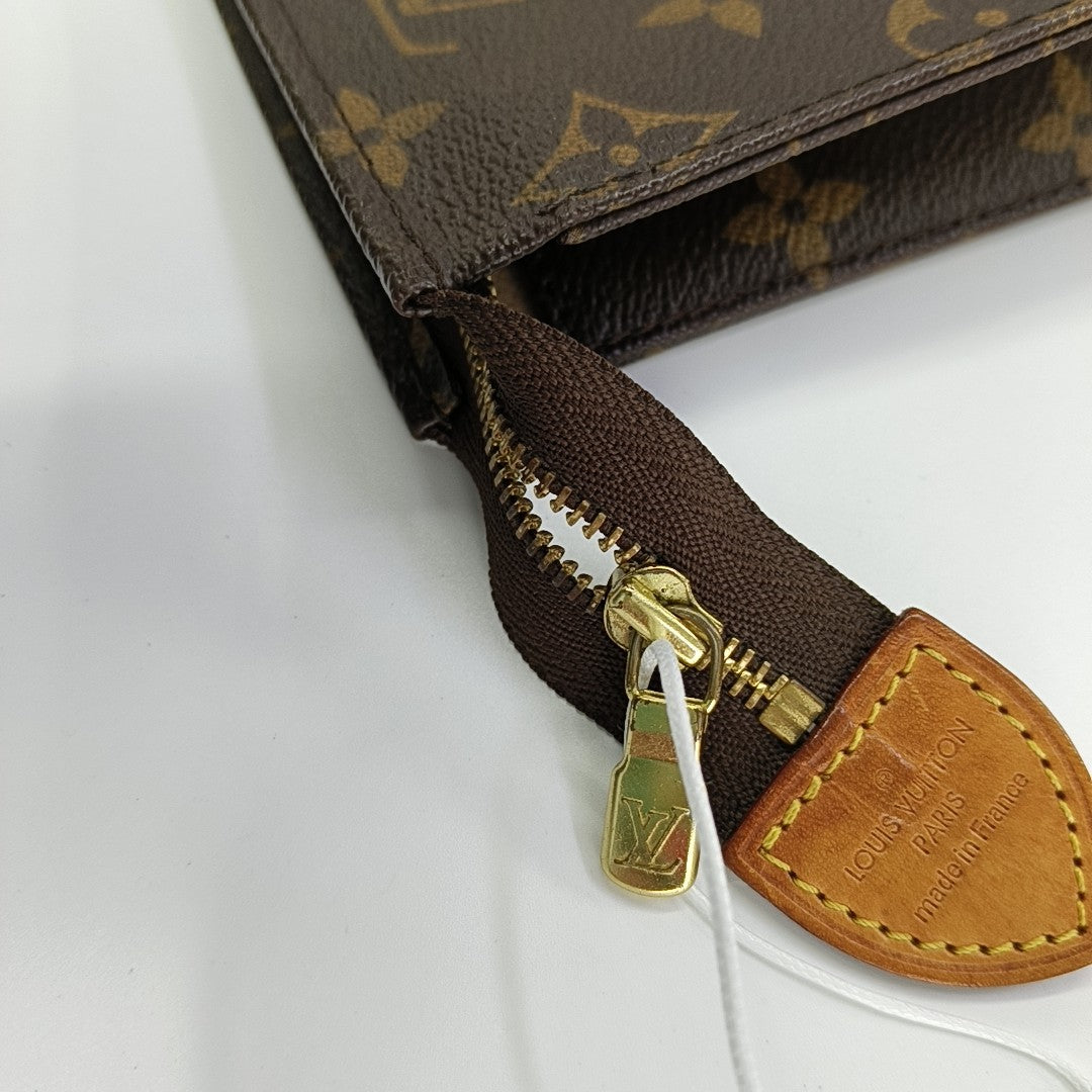 TOILET POCKET 26 Monogram Coated Canvas Brown