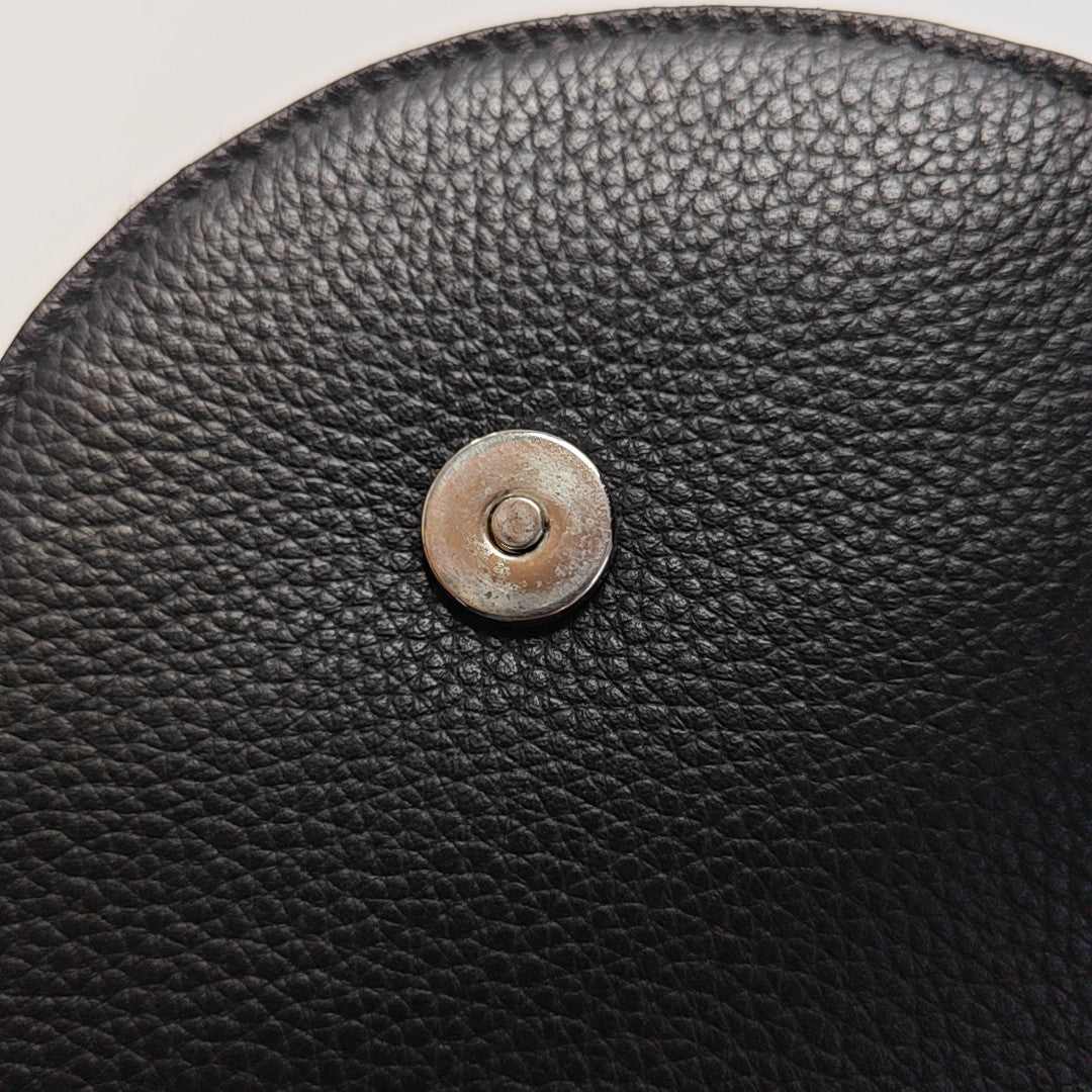 Saddle Medium Oblique Canvas Black