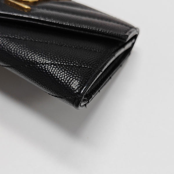 MONOGRAM Chevron Calfskin Black Wallet