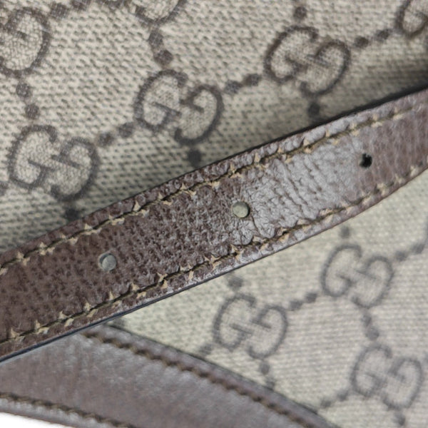Ophidia Small Monogram Coated Canvas Brown