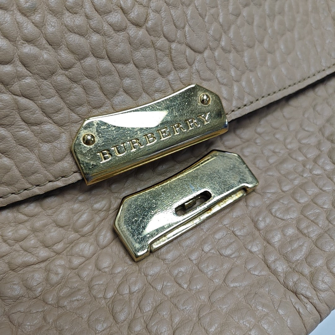 Calfskin Shoulder Bag Beige
