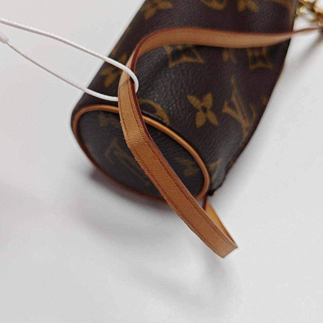 PAPILLON Mini Monogram Coated Canvas Brown