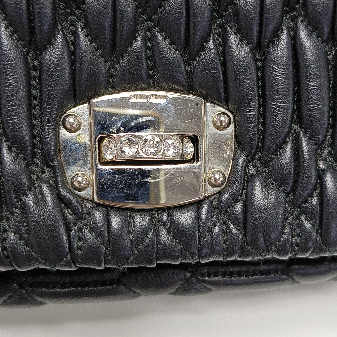 Crystal Mini Lambskin Black