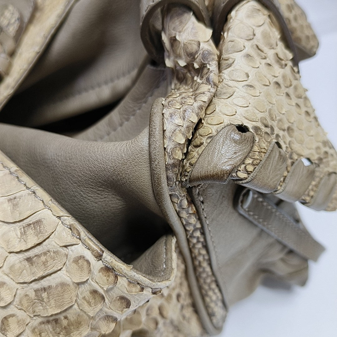 Calfskin Shoulder Bag Beige