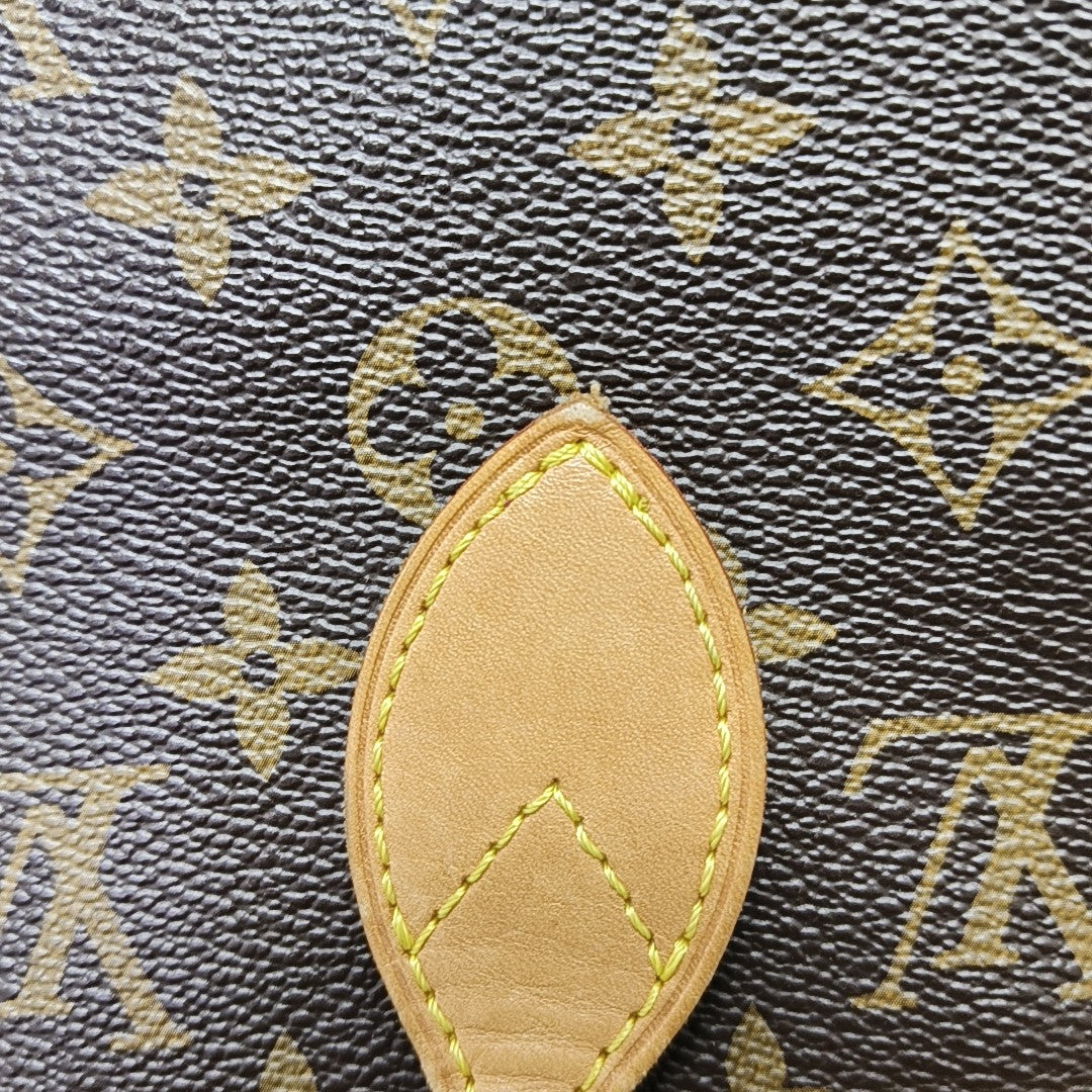 NEVERFULL MM Monogram Coated Canvas Brown