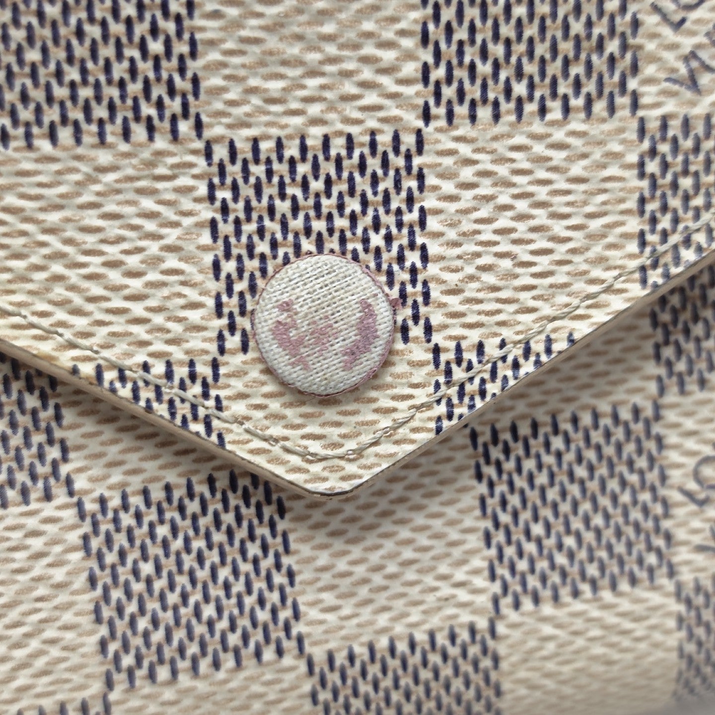 VICTORINE Damier Azur Coated Canvas White Card Holder