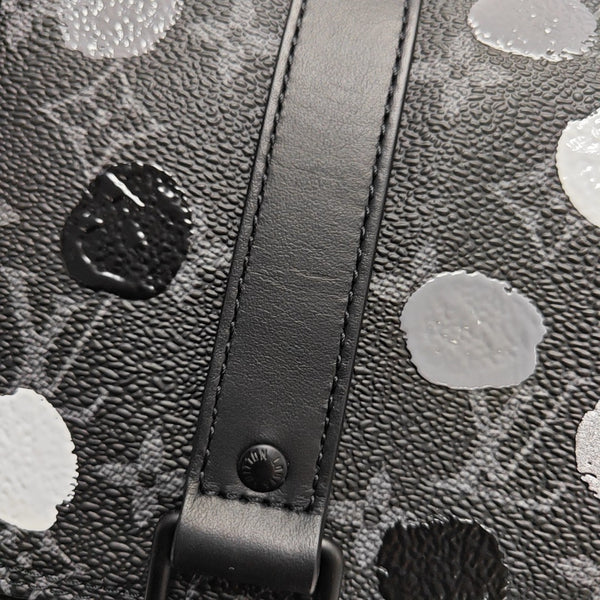 KEEPALL Monogram Coated Canvas Black