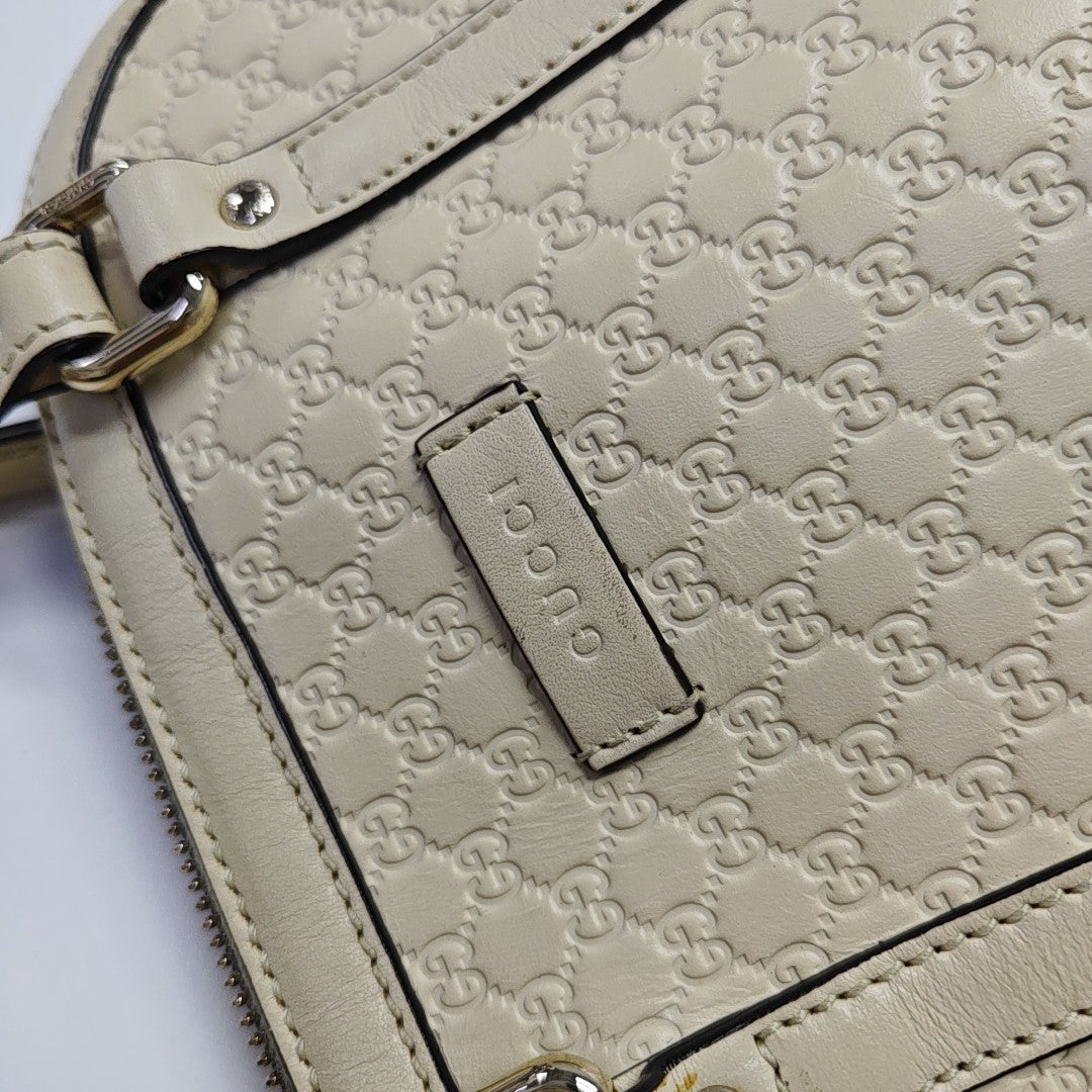 Microguccissima Monogram Calfskin Beige