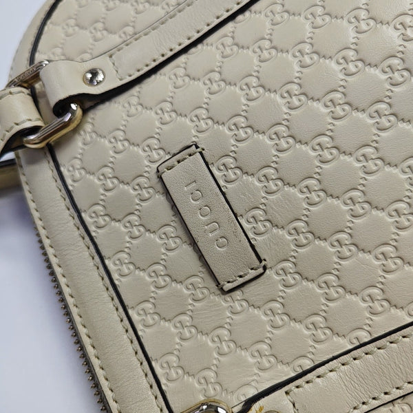 Microguccissima Monogram Calfskin Beige