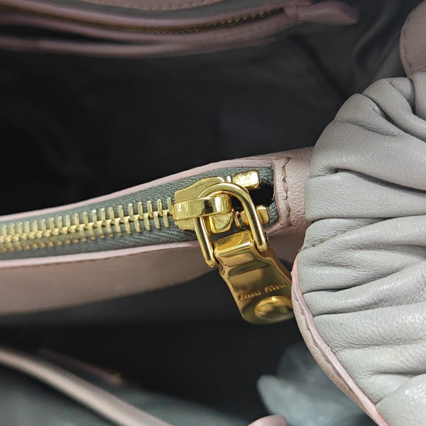 Quilted Lambskin Tote Bag Gray