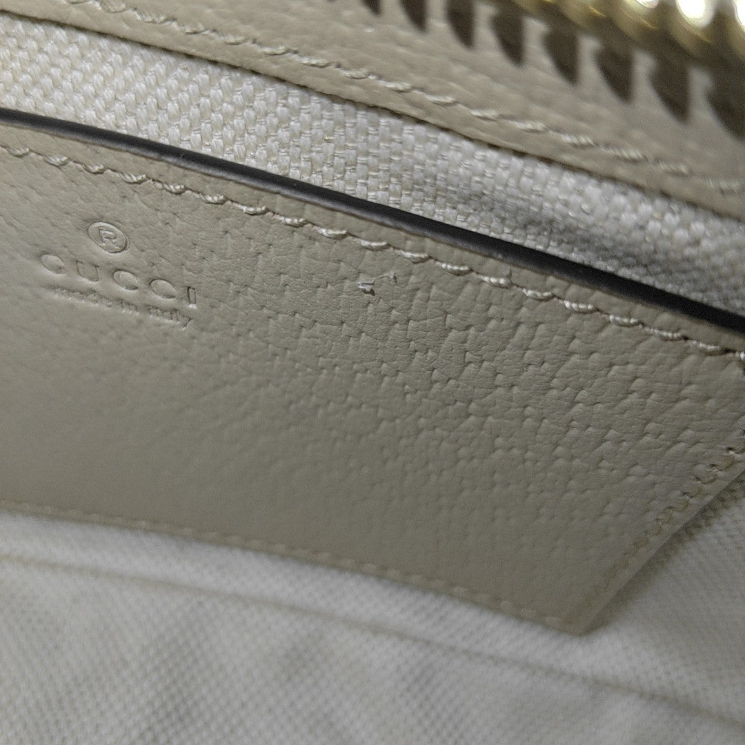 Ophidia Mini Monogram Coated Canvas Beige