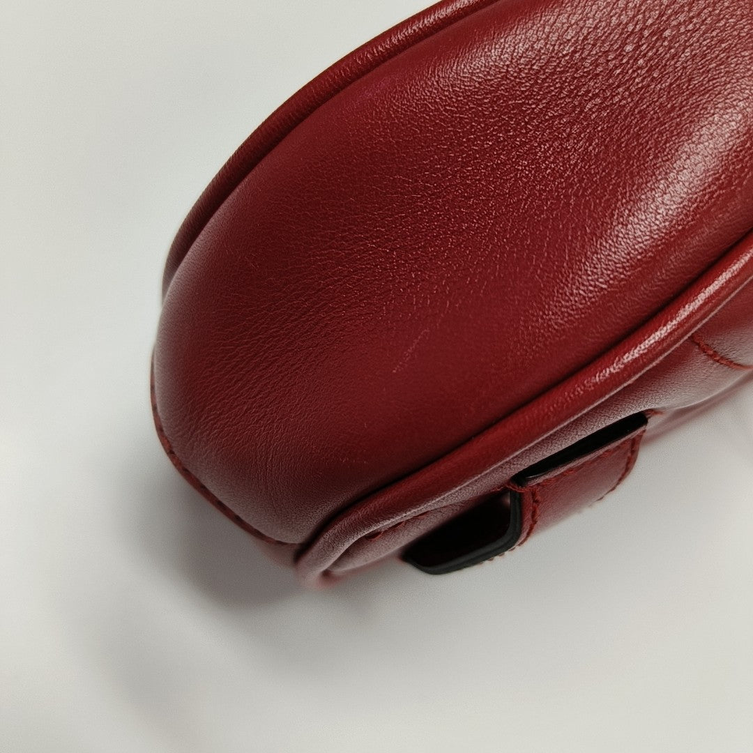 GG Marmont Super Mini Quilted Calfskin Red