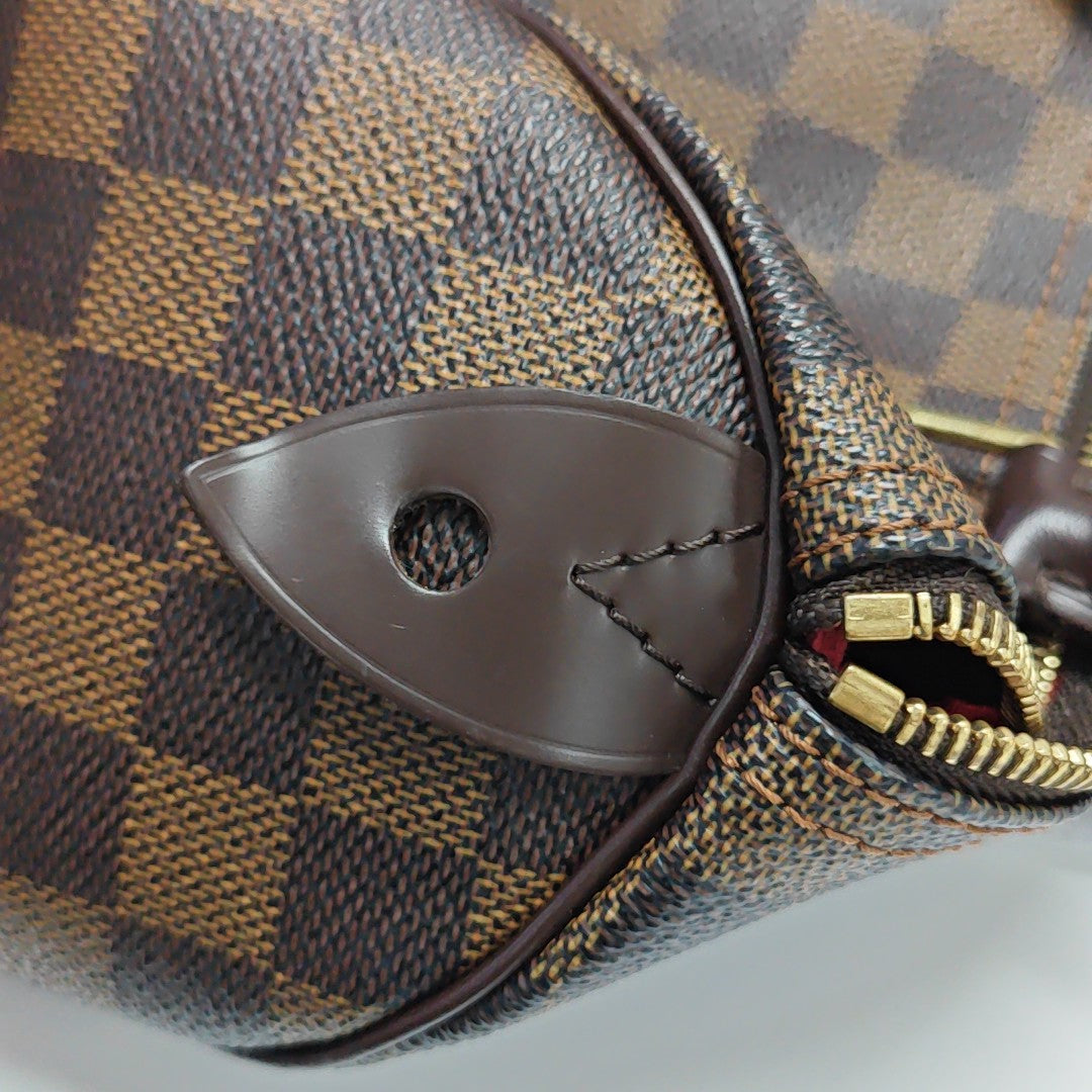 SPEEDY 25 Damier Ebene Coated Canvas Brown