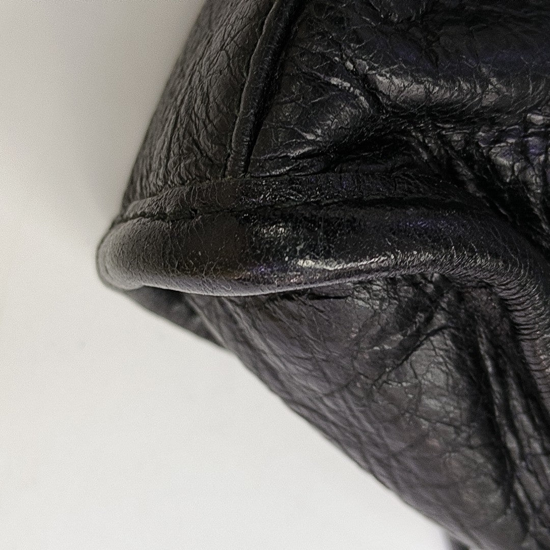 Classic Metallic Edge City Calfskin Black