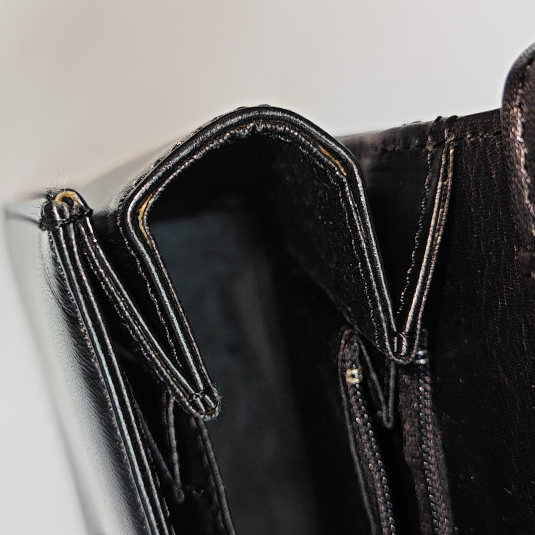 Leather Shoulder Bag Black