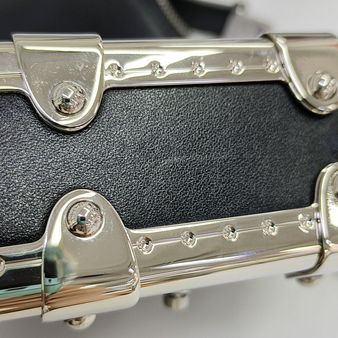 SIDE TRUNK Calfskin Black