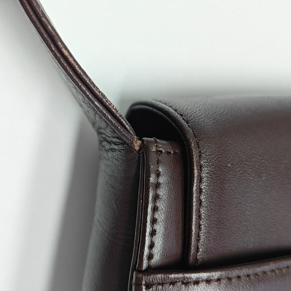Calfskin Shoulder Bag Brown