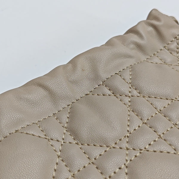 Authenticated pre-owned  Lady Dior Milly Mini Cannage Lambskin Beige - Shoulder Bag at Looply