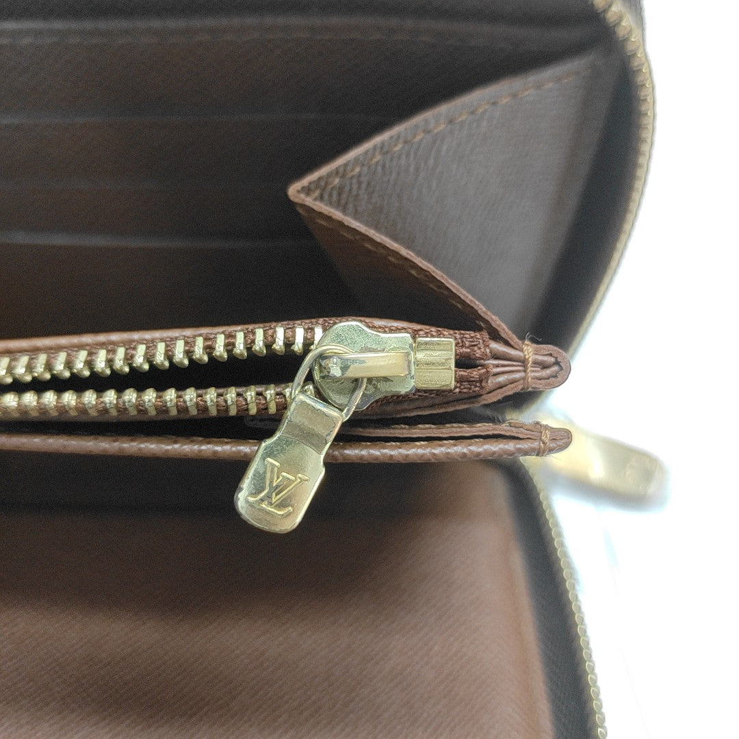 ZIPPY Monogram Coated Canvas Brown Wallet