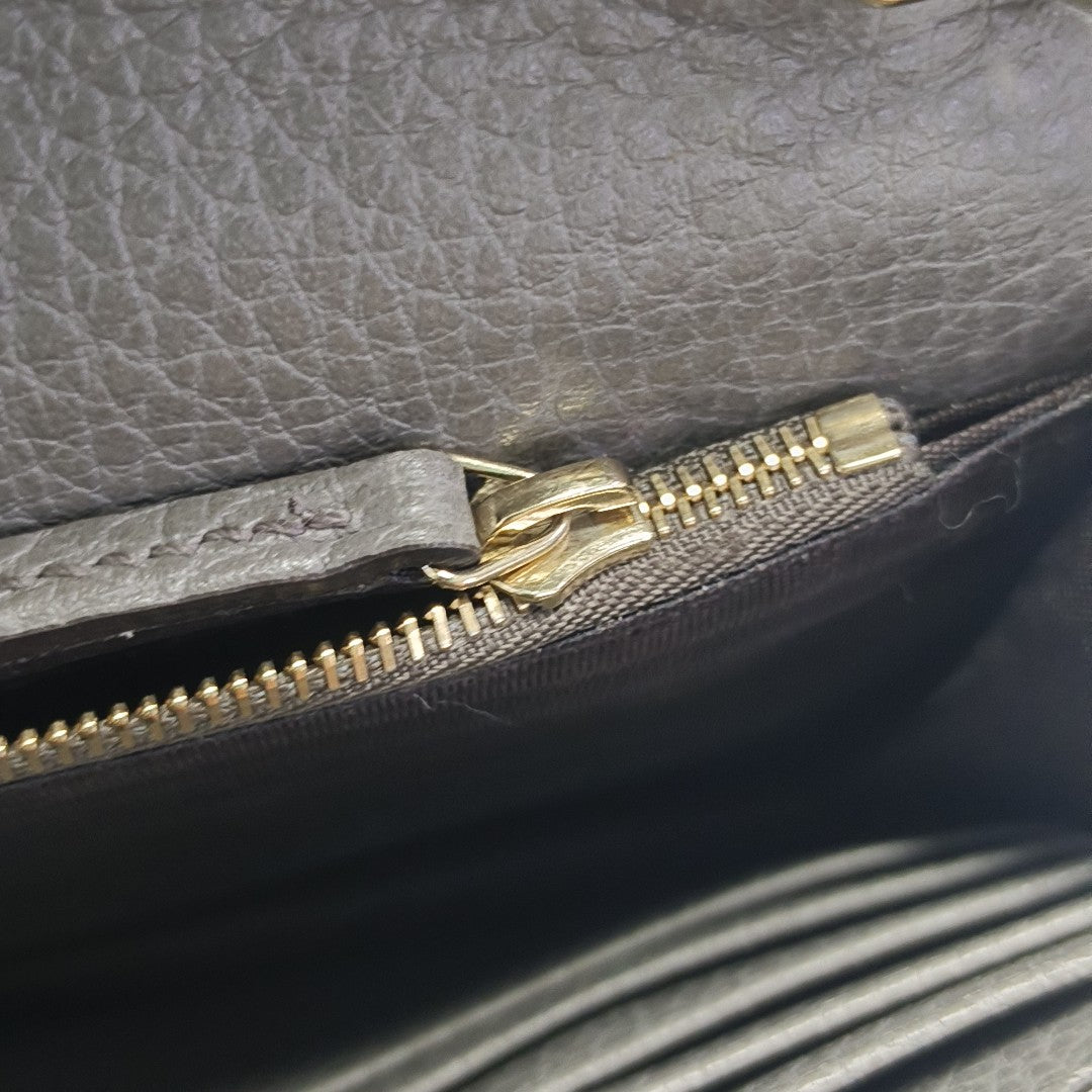 GG Marmont Super Mini Calfskin Gray