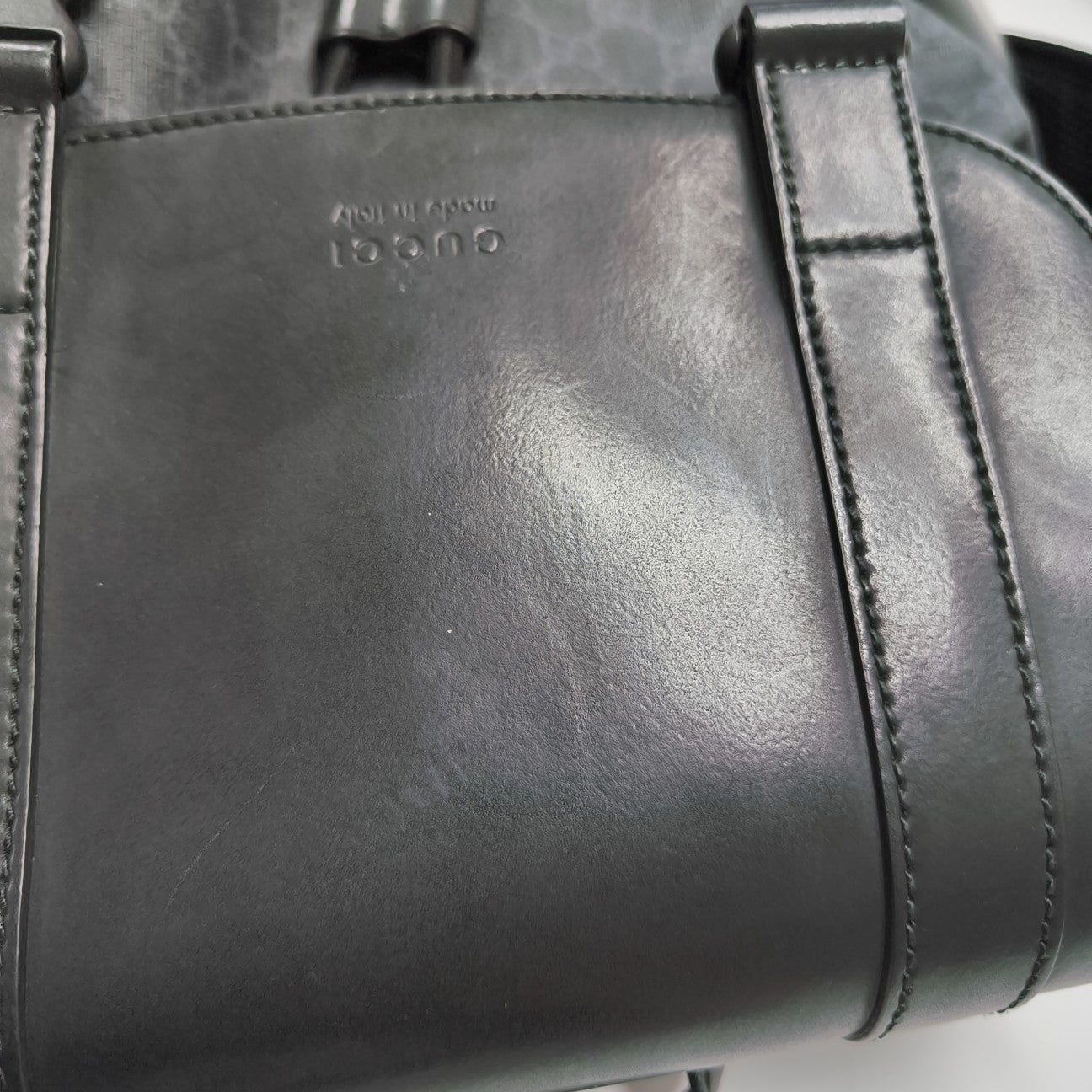 GG Supreme Monogram Coated Canvas Black