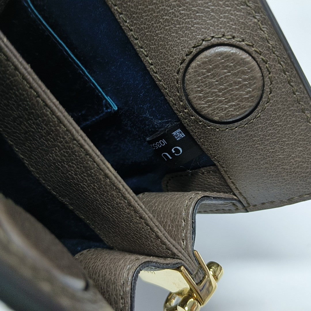 Ophidia Medium Monogram Coated Canvas Beige