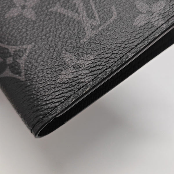 Monogram Coated Canvas Card Holder Gray