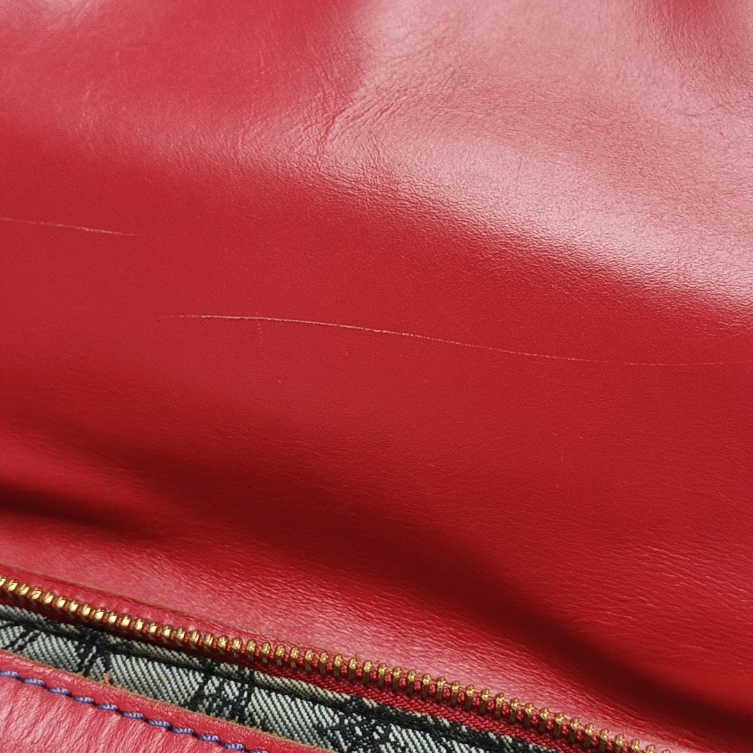 Quilted Calfskin Shoulder Bag Red