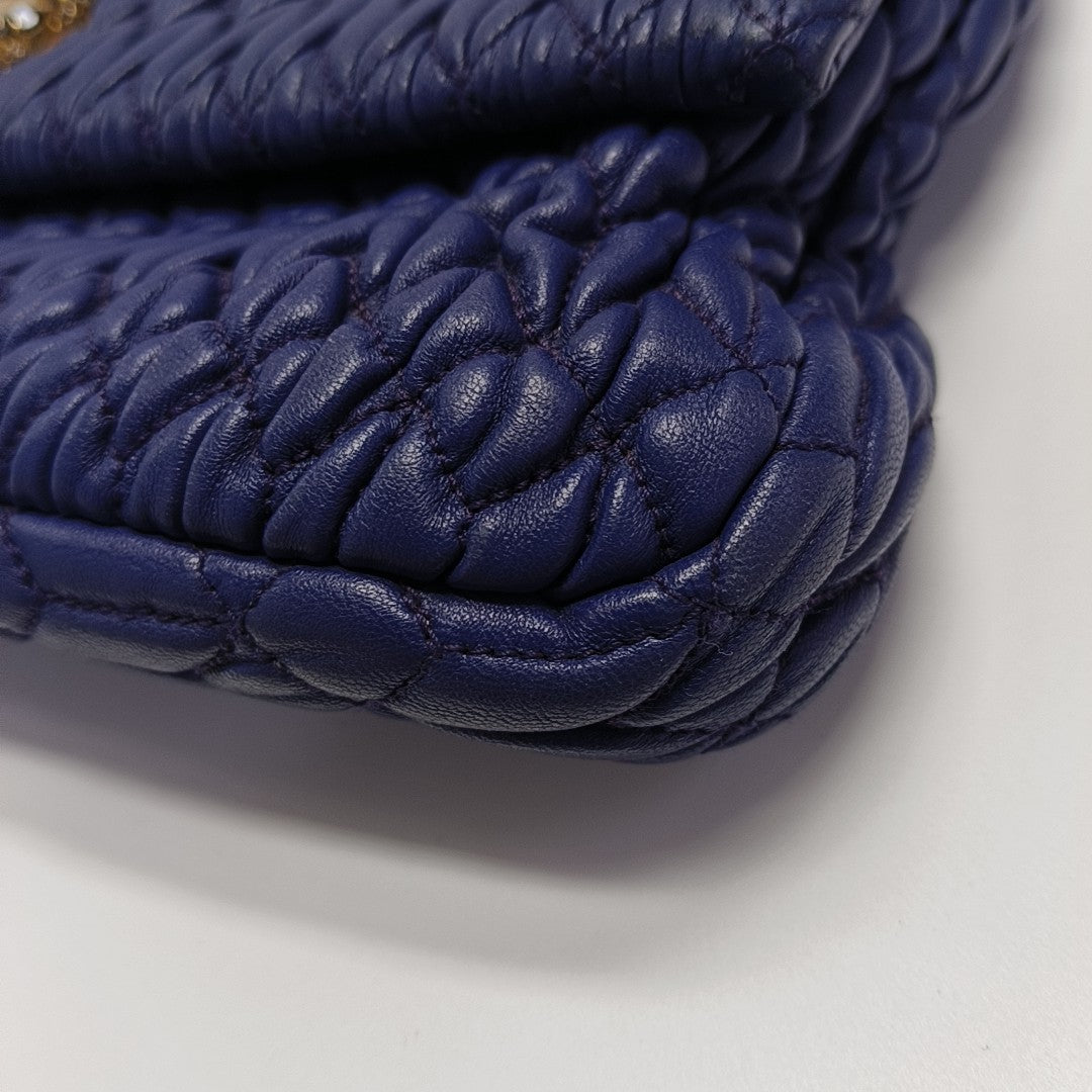 Crystal Quilted Lambskin Purple