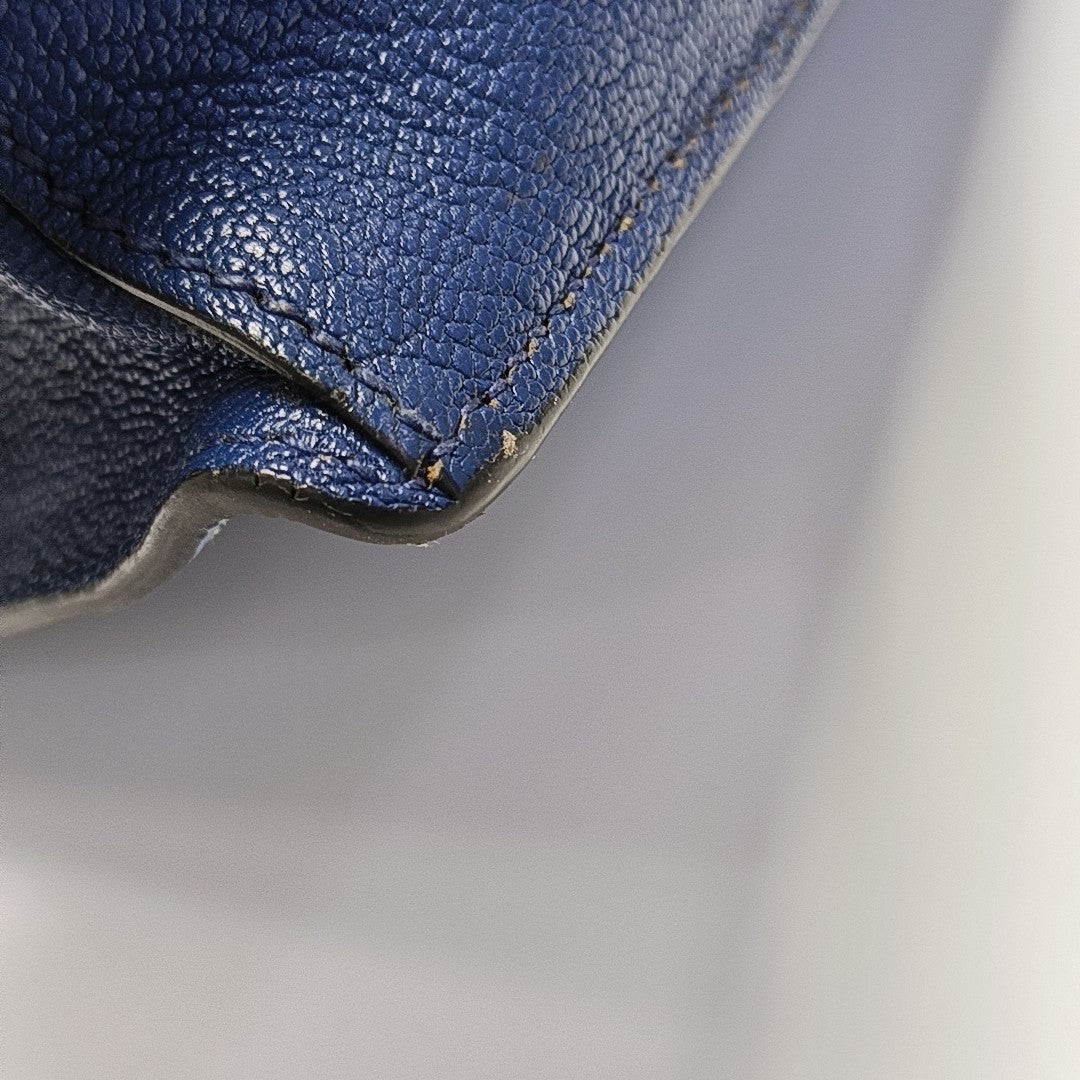 Calfskin Shoulder Bag Blue