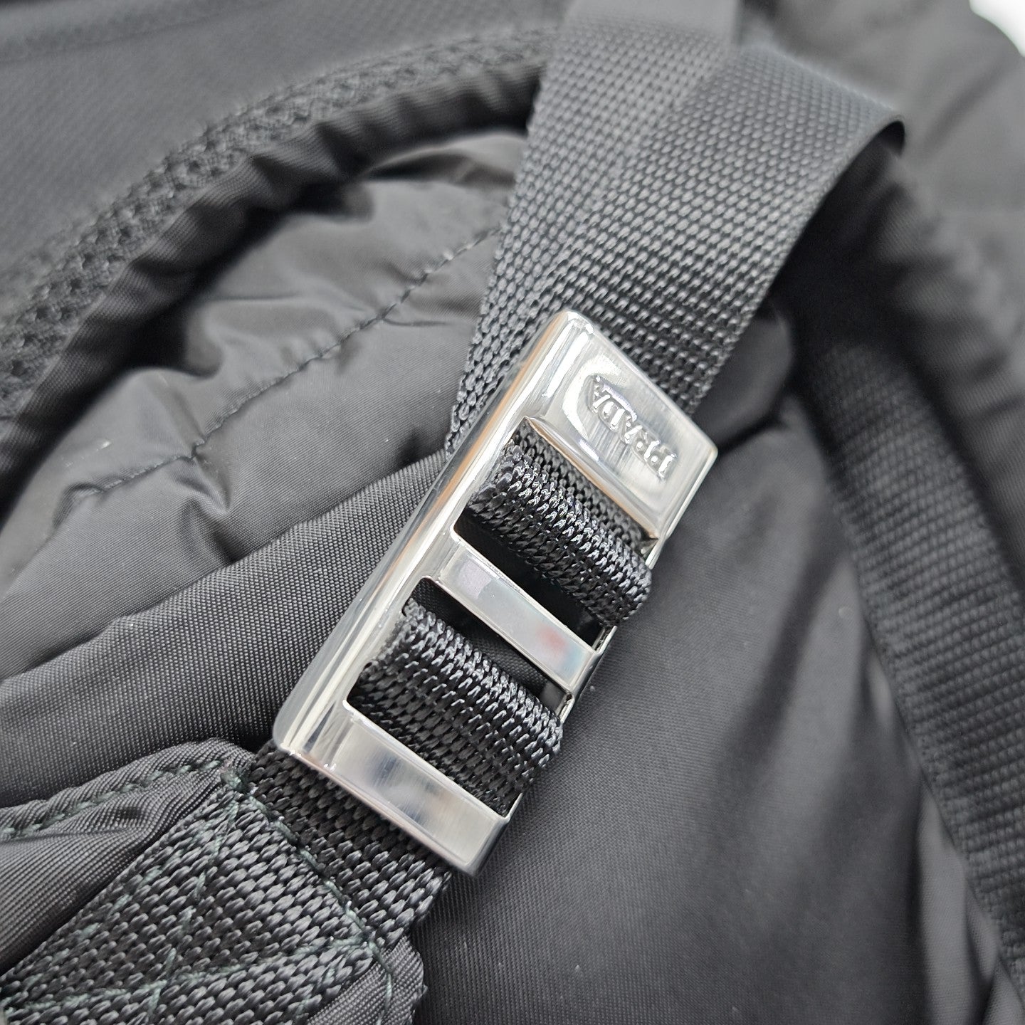 Quilted Nylon Backpack Black