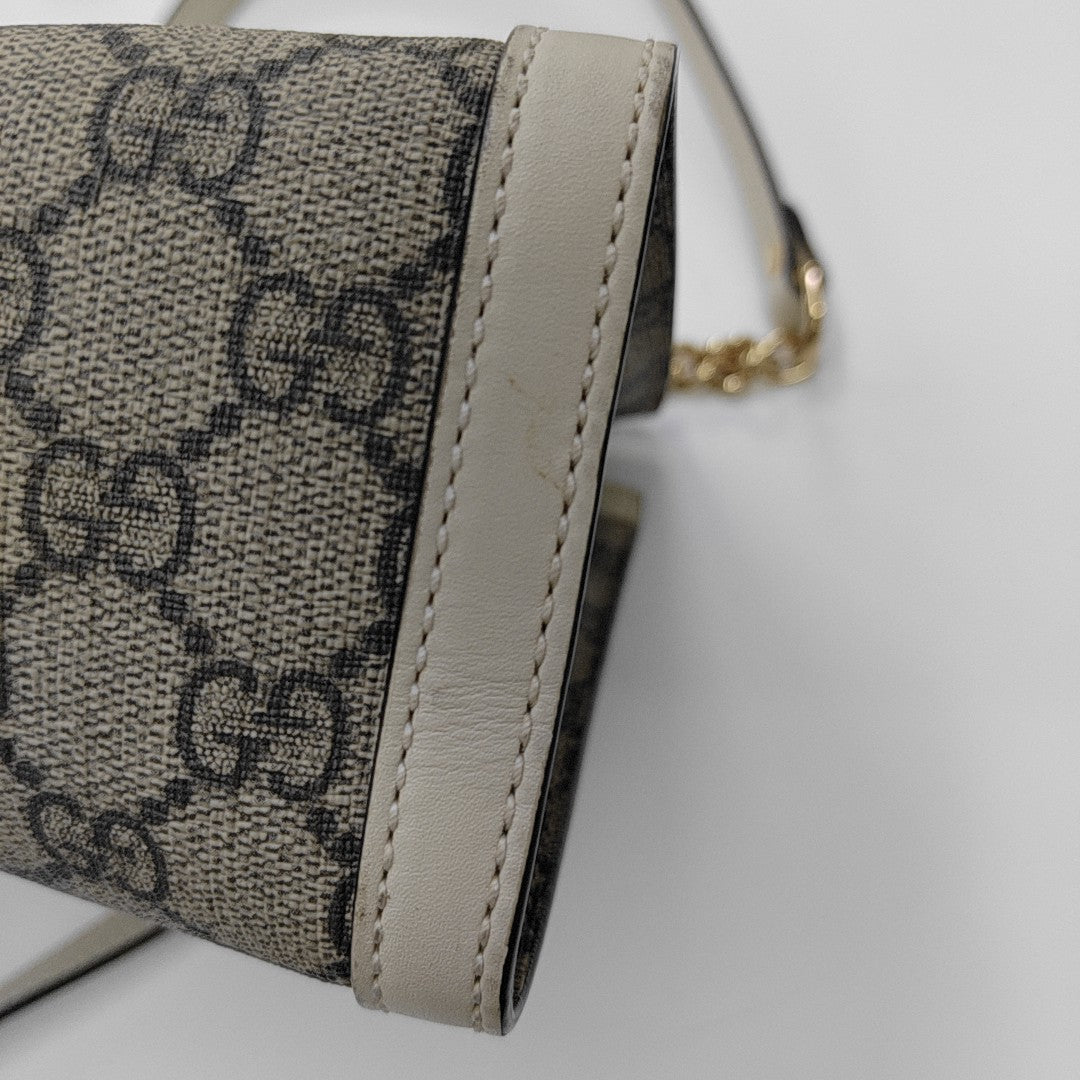 Padlock Small Monogram Coated Canvas Beige