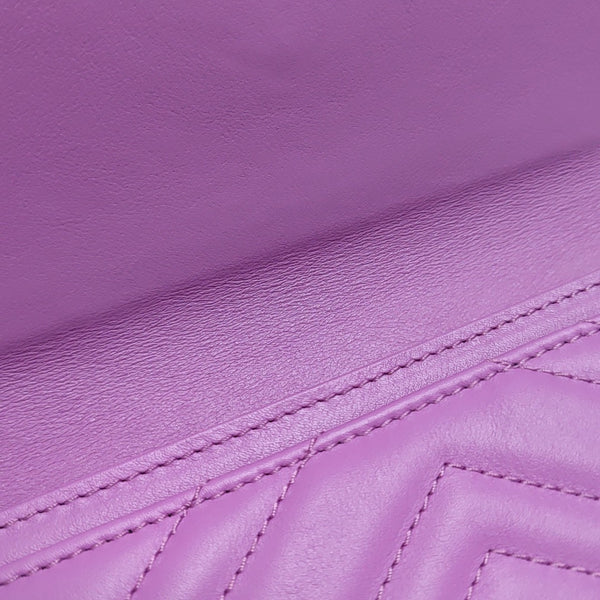 GG Marmont Super Mini Quilted Calfskin Pink Wallet