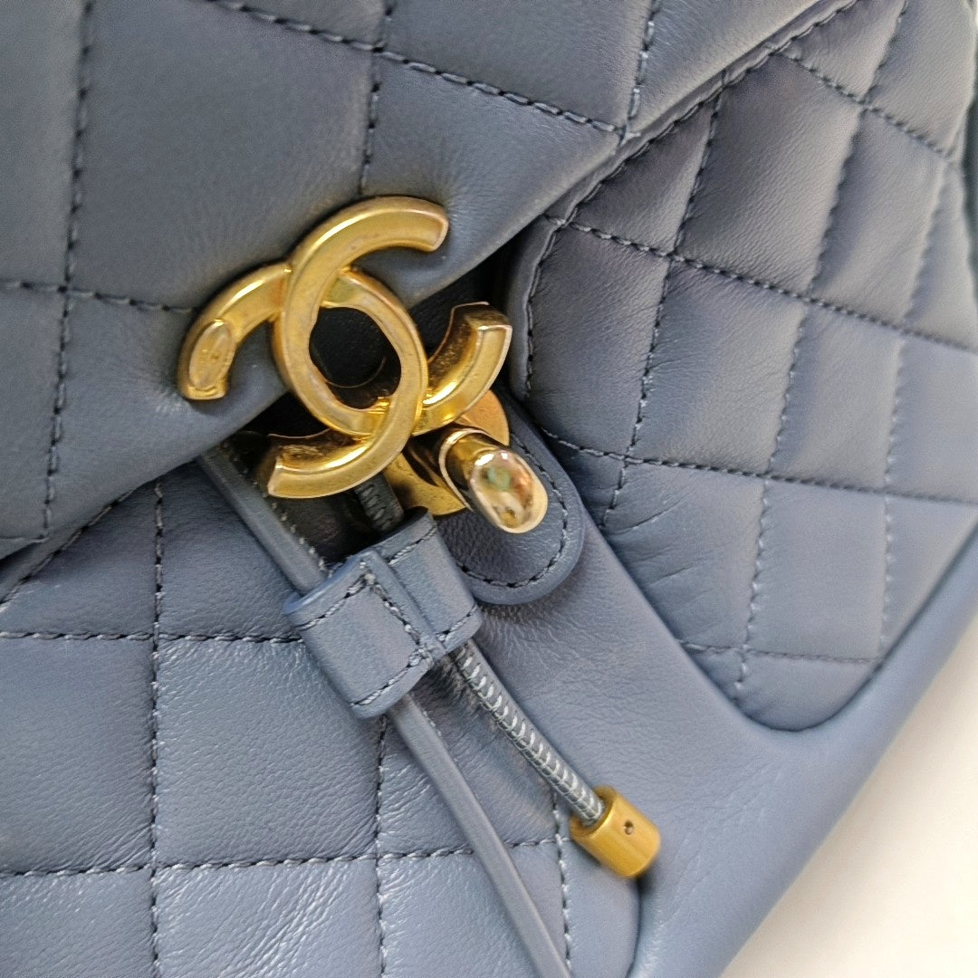 Quilted Lambskin Blue