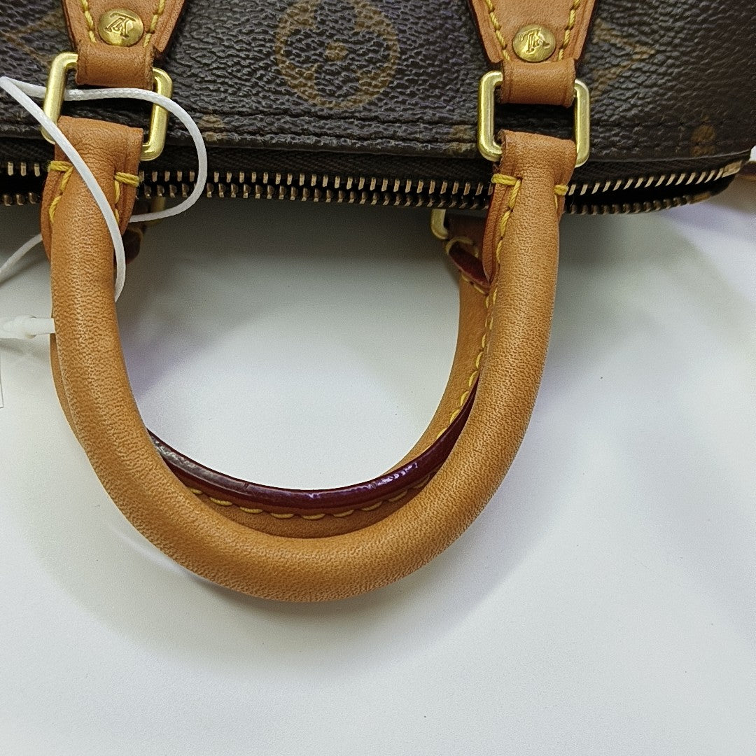 SPEEDY Nano Monogram Coated Canvas Brown